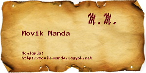 Movik Manda névjegykártya